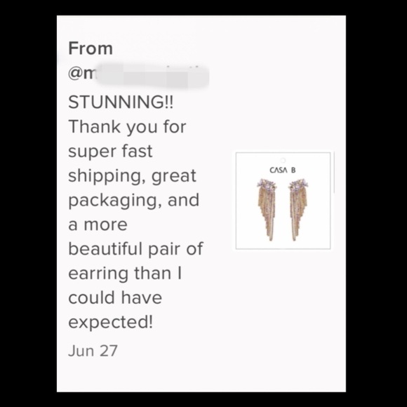 5⭐️CASA B | Marchesa Crystal Duster Earrings - Picture 5 of 5